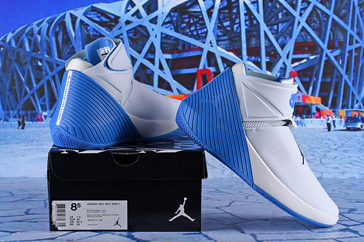 Jordan Why Not Zer0.1 White Blue Shoes - Click Image to Close